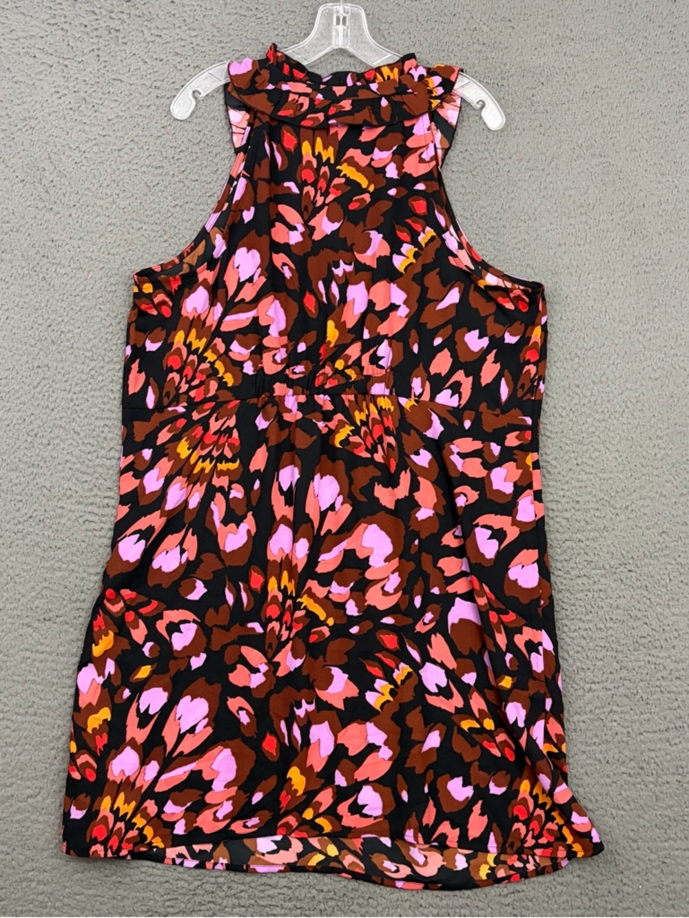 Cabi Monarch Sleeveless Floral Print Dress - Pink & Brown - Picture 6 of 7